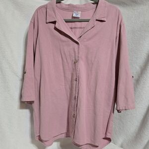 Sea Breeze Of California Pink Shirt 100% Cotton Size L